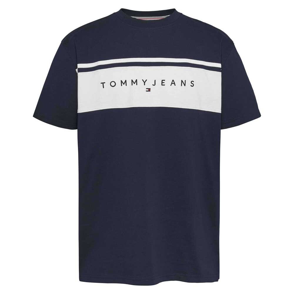 

Футболка с коротким рукавом Tommy Jeans Reg Linear Cut & Sew, синий