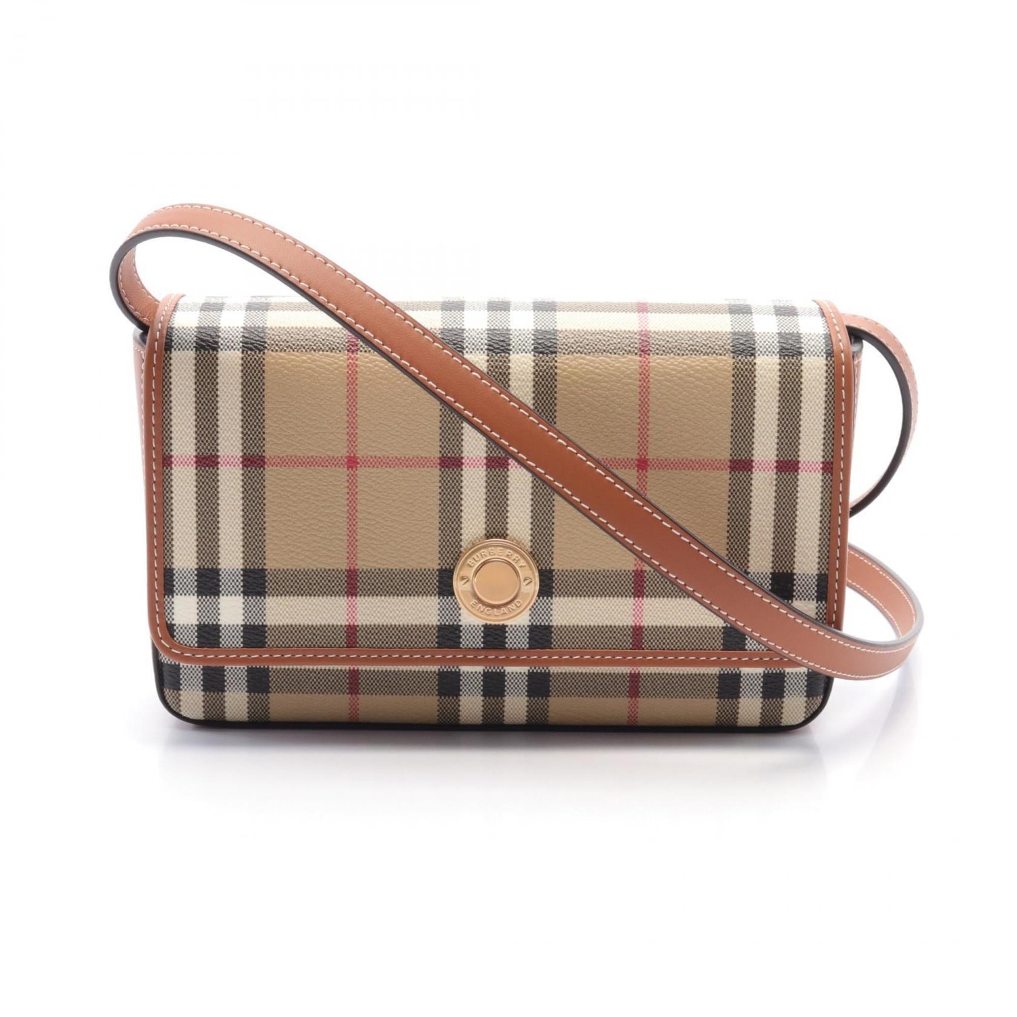 

Сумка через плечо из кожи с покрытием Burberry Canvas, бежевый/коричневый/мультиколор