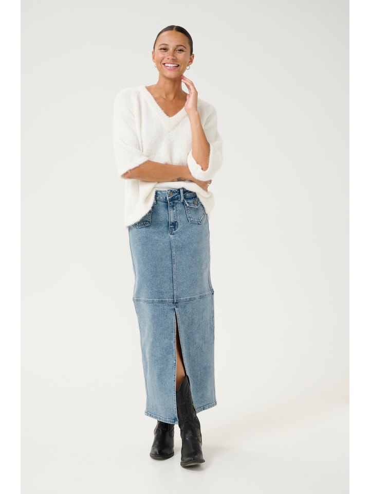 

Юбка длиной до колена Kaffe, цвет washed blue denim
