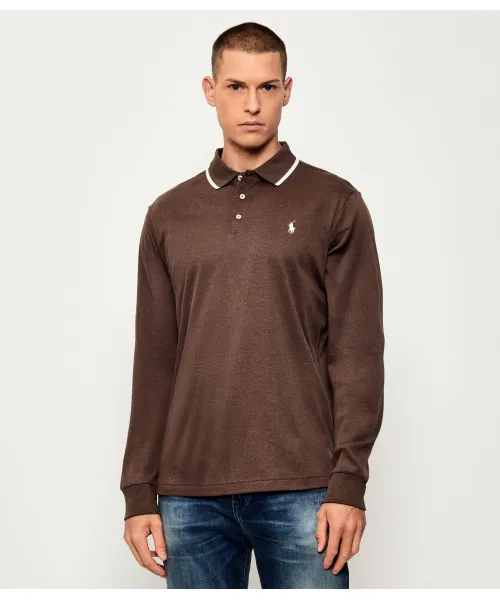 

Футболка поло Slim fit Polo Ralph Lauren, коричневый