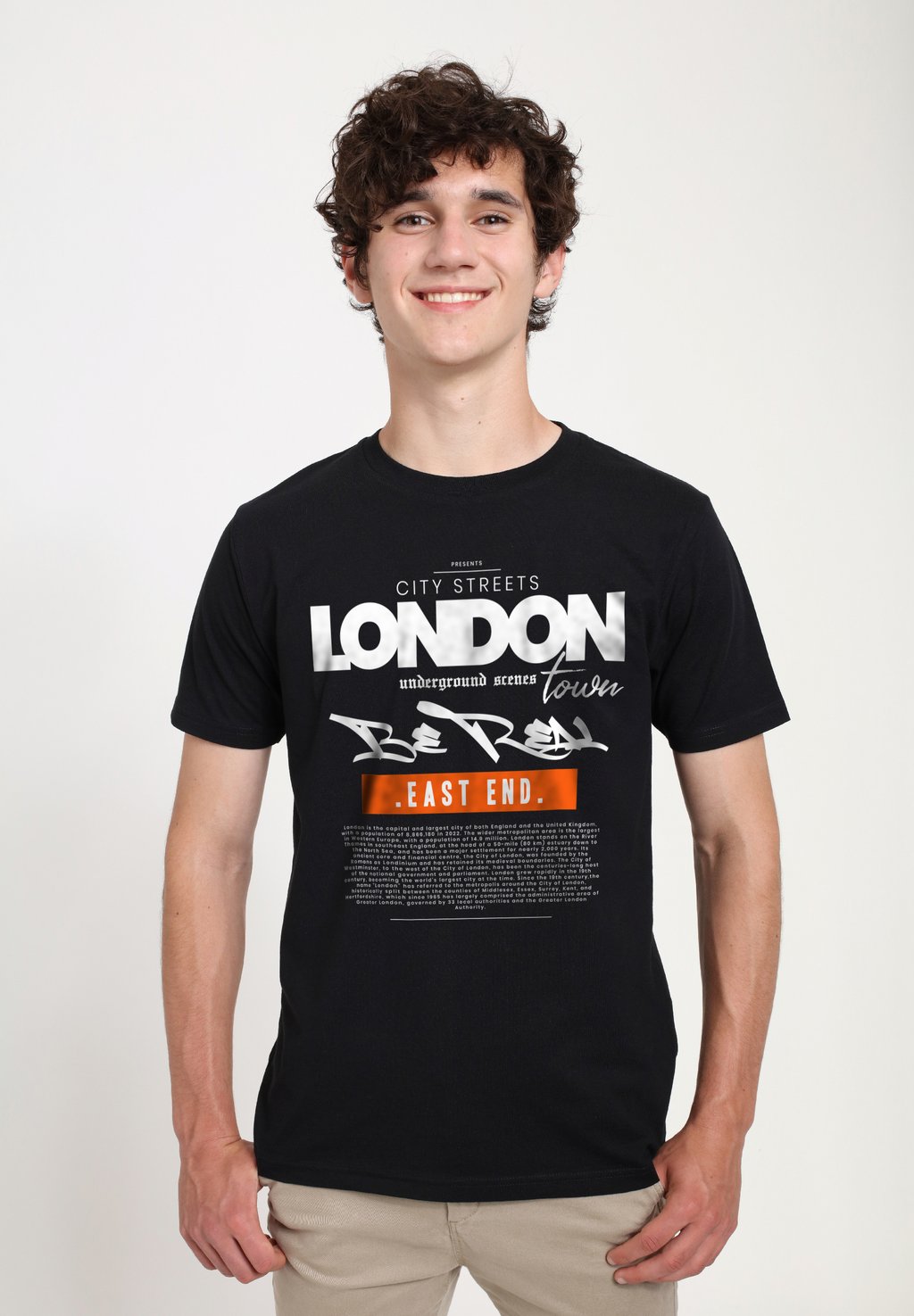 

Футболка с принтом CITY STREET LONDON Henry Tiger, черный