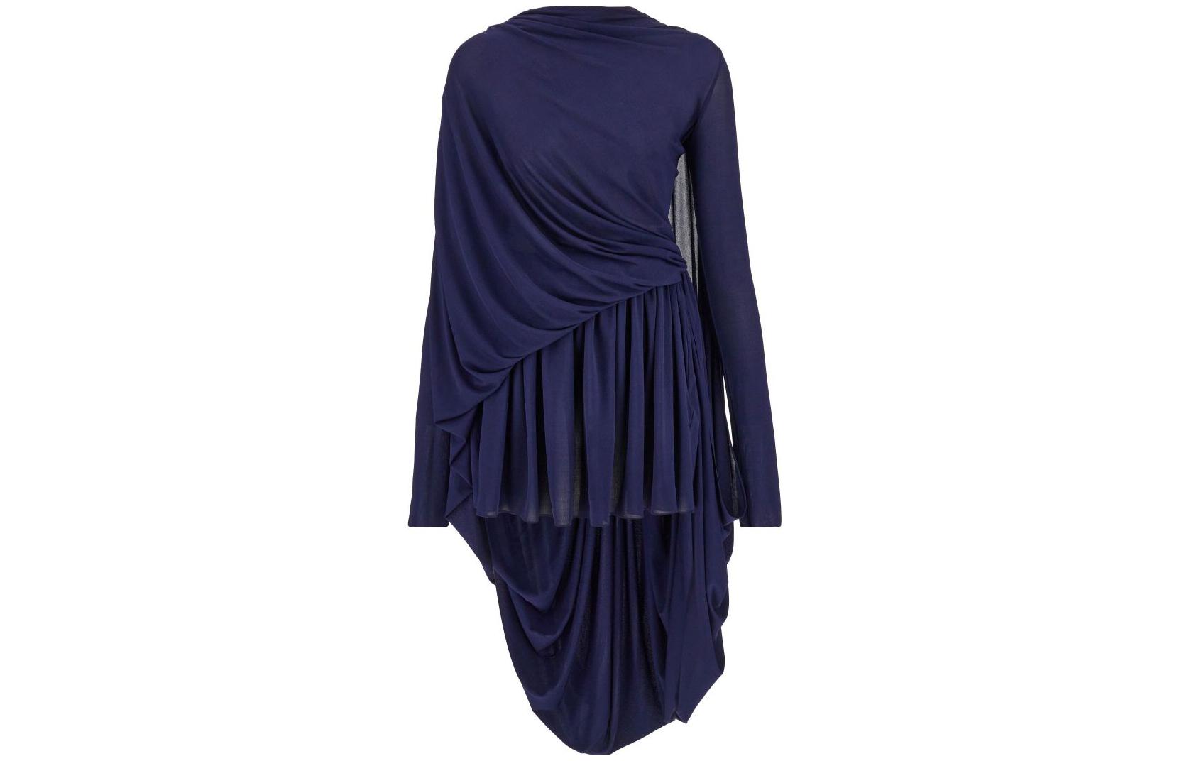 

Ferragamo Платье с длинными рукавами для женщин, цвет Midnight Blue, средней длины