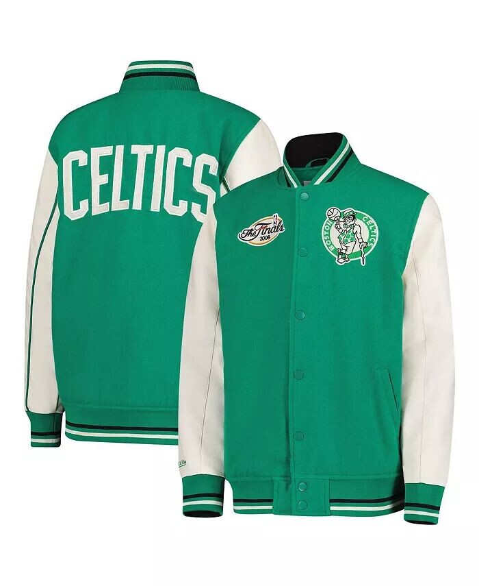 

Куртка университетская Kelly Green Boston Celtics на кнопках для больших мальчиков и девочек Mitchell & Ness