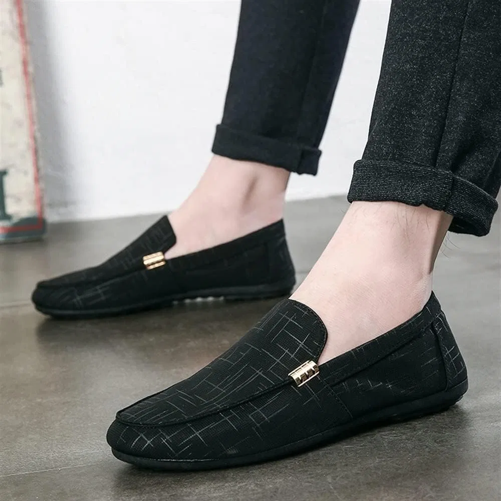 Мокасины мужские кожаные на плоской подошве, Black EVSER — фото 2