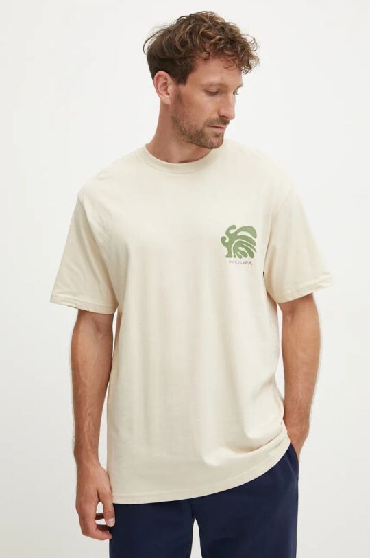 

Хлопковая футболка Creations Mor Quiksilver, бежевый