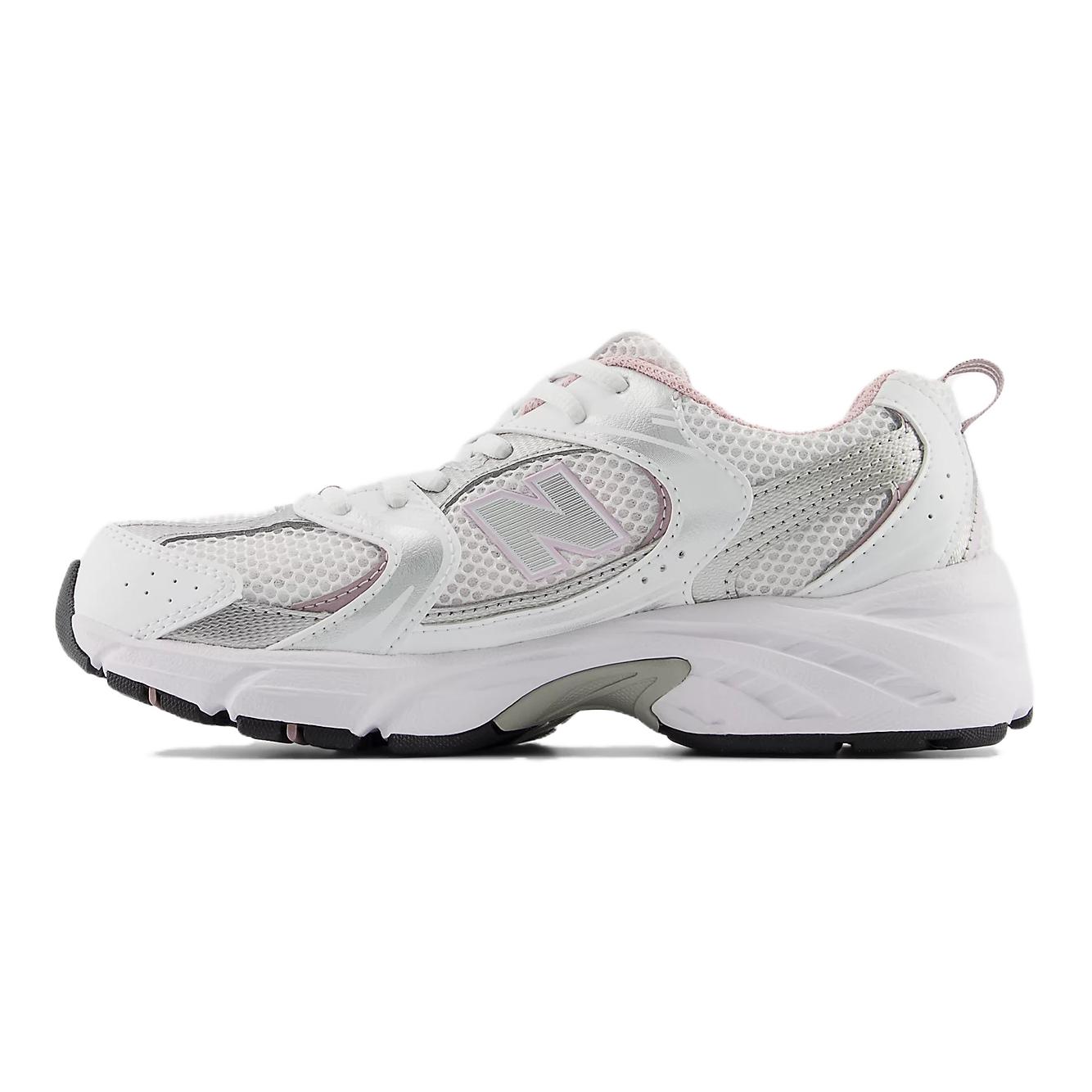 New Balance Детские кроссовки NB 530 Low Top, белые, розовые — фото 3