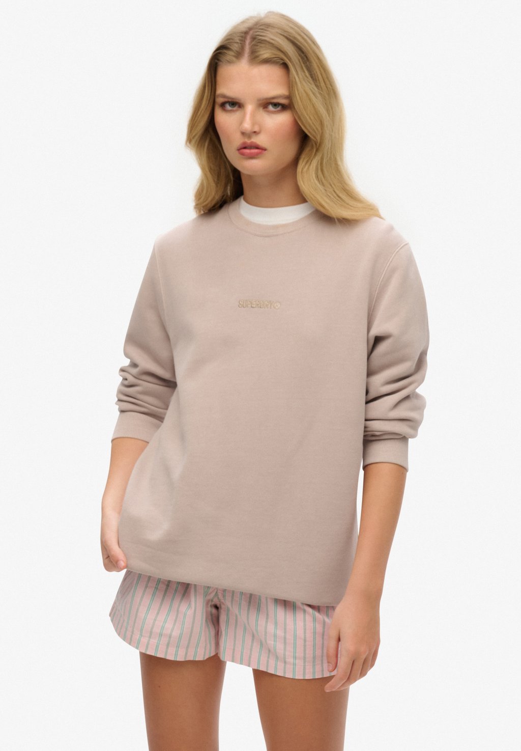 

Толстовка MICRO LOGO CREW Superdry, бежевый