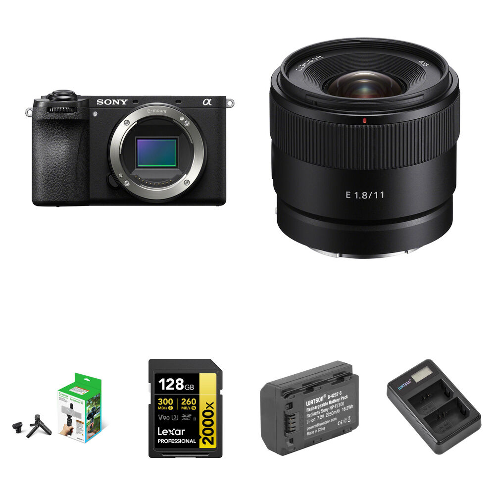 

Беззеркальная камера Sony a6700 Mirrorless Camera with 11mm f/1.8 Lens and Content
