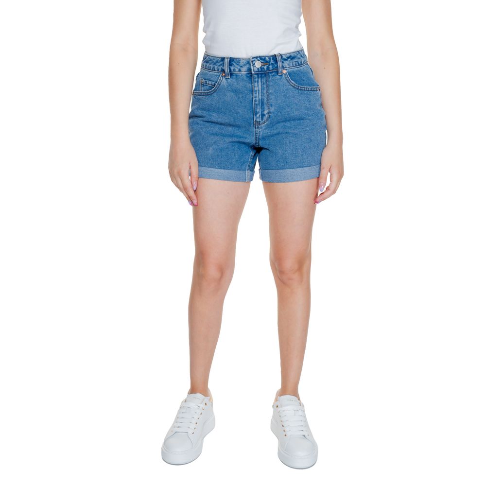 

Короткие женские шорты Vero Moda из хлопка синего цвета