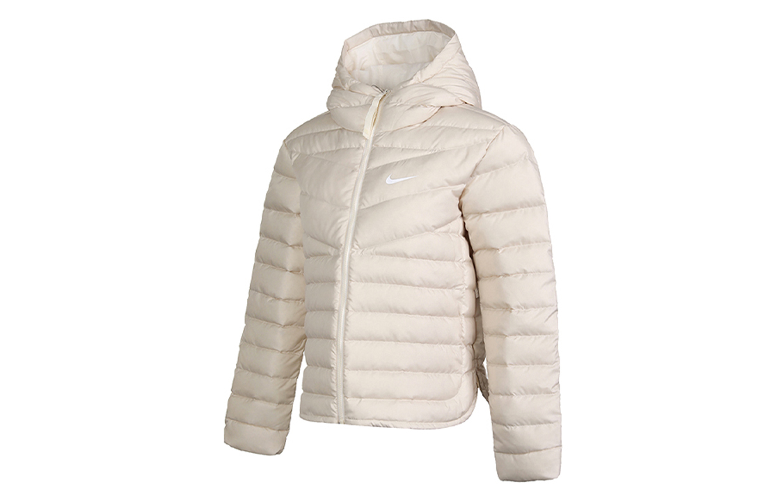 Nike Женская пуховая куртка светло-слоновой кости белый, Light Ivory White — фото 4