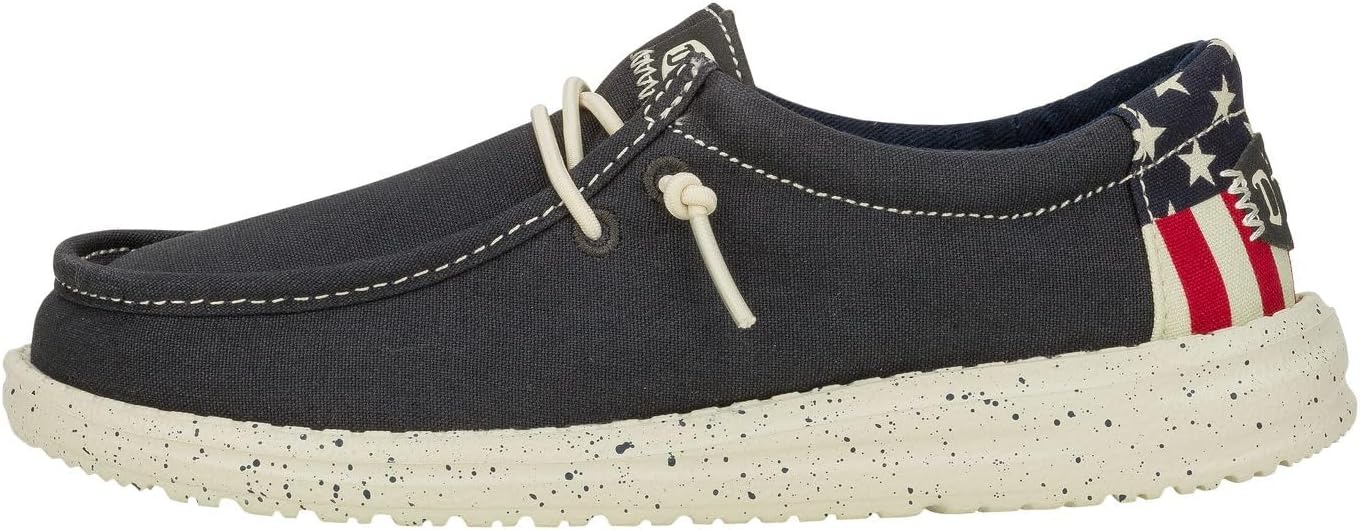 

Кроссовки Hey Dude Boys Wally Americana Heydude, белый/синий/темно-синий