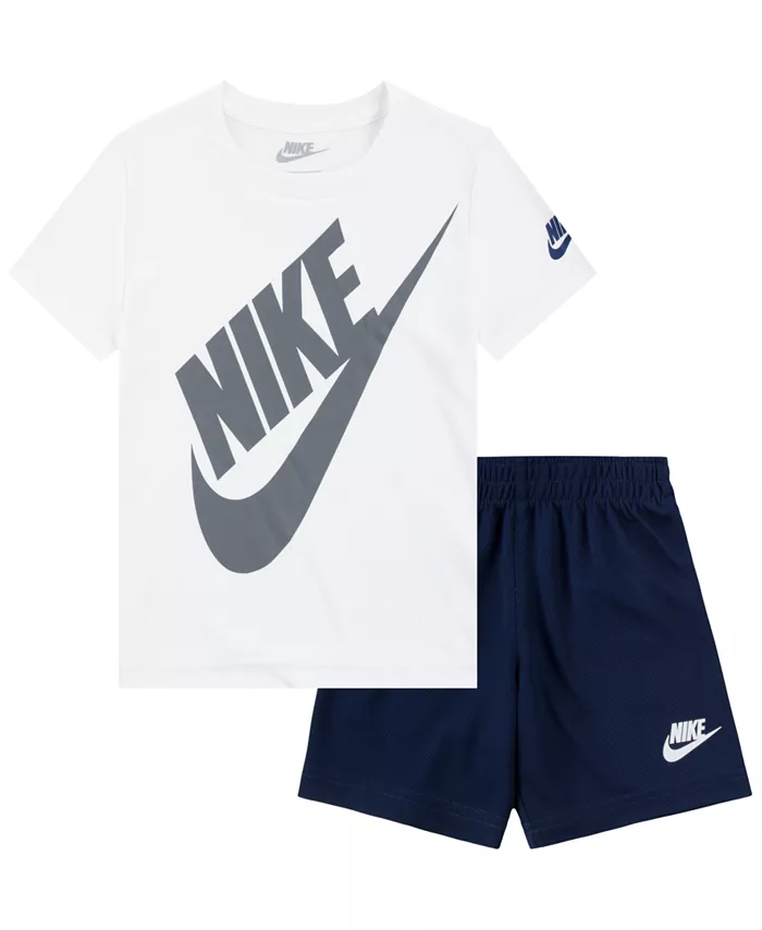 

Детский комплект для мальчиков: футболка и шорты Futura, 2 предмета Nike, синий
