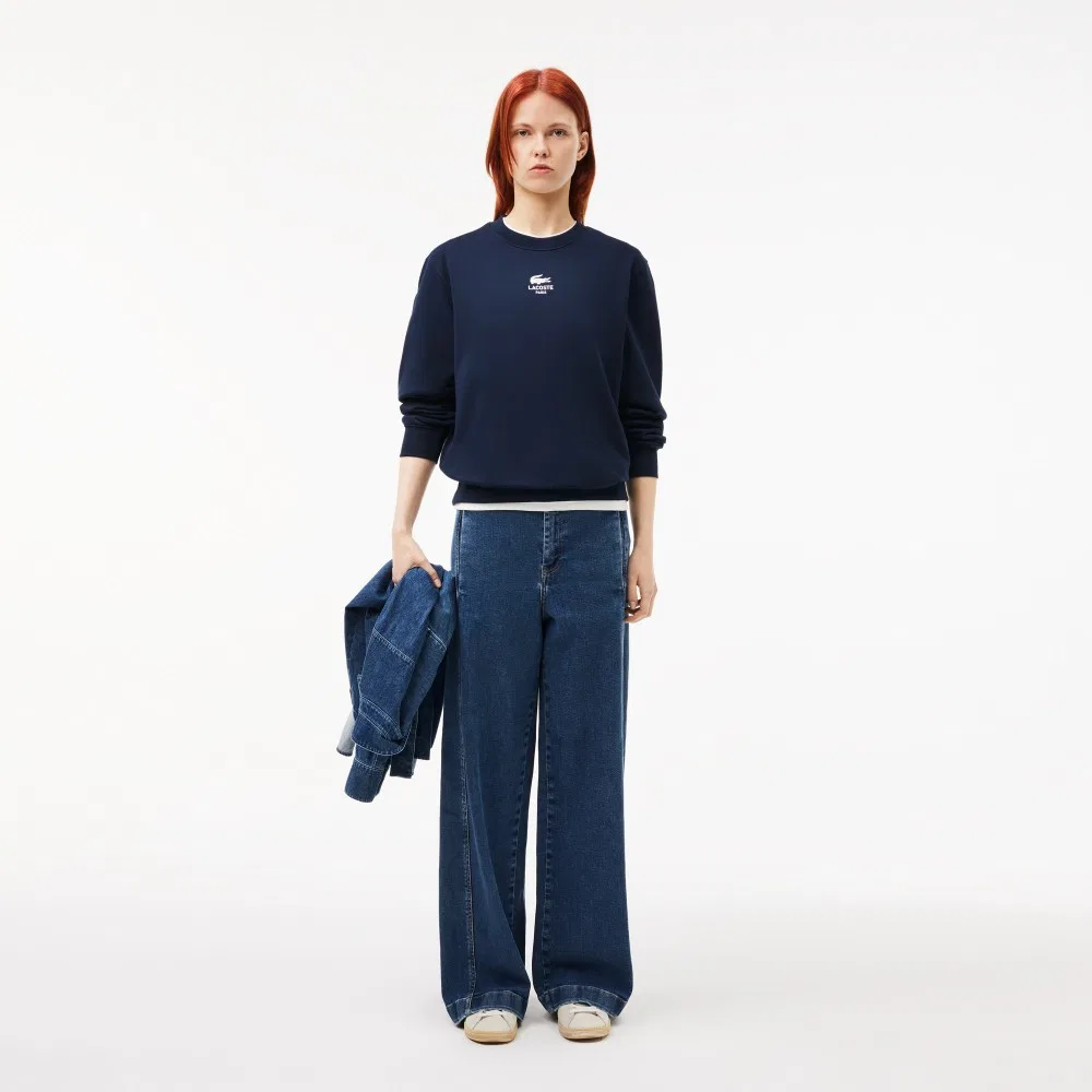 Мужской повседневный свитшот Lacoste Crew Neck, тёмно-синий — фото 4