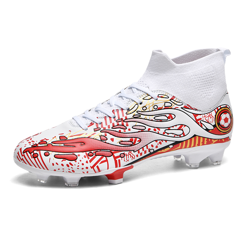 

TONYBEAR Футбольные бутсы унисекс мидтоп бело-синие/бело-красные/аква с длинными шипами бело-красные, цвет Long Stud White Red