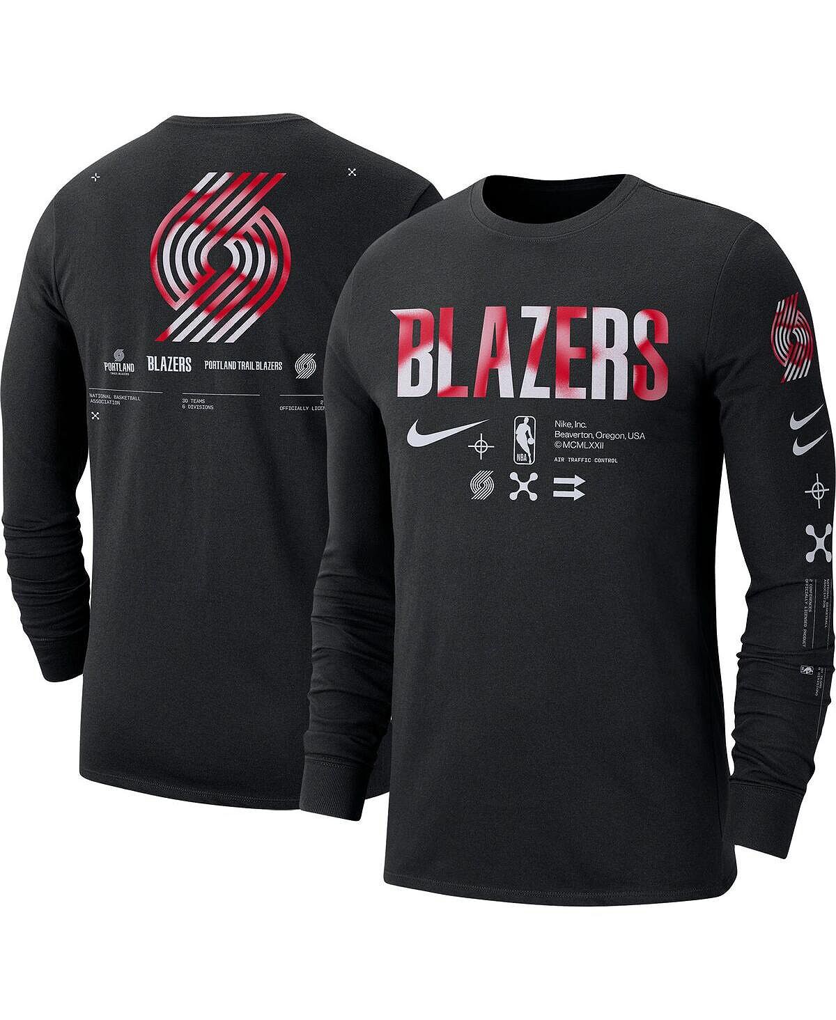 

Мужская черная футболка с длинным рукавом Portland Trail Blazers Essential Air Traffic Control Nike, Черный, Мужская черная футболка с длинным рукавом Portland Trail Blazers Essential Air Traffic Control Nike