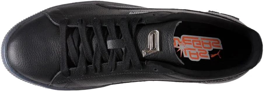 Мужские кроссовки PUMA Clyde Club Flagship с шнуровкой для повседневной носки - черные, черный — фото 4