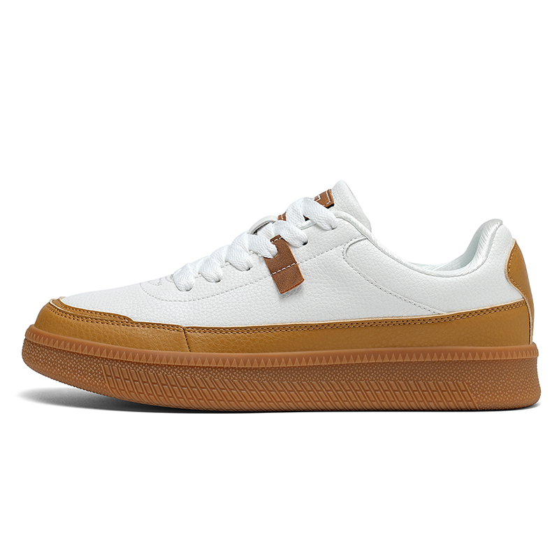 

Мужские скейтерские кеды Low top с противоскользящей подошвой, устойчивые к истиранию, сбалансированные, легкие и поддерживающие VanCamel, белый coffee