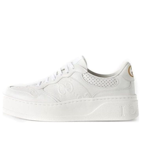 Кроссовки gg embossed sneaker 'white' Gucci, белый
