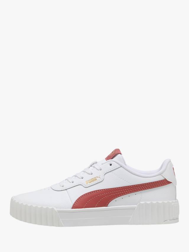 Carina 3.0 кожаные кроссовки на шнуровке PUMA, White/Red — фото 4