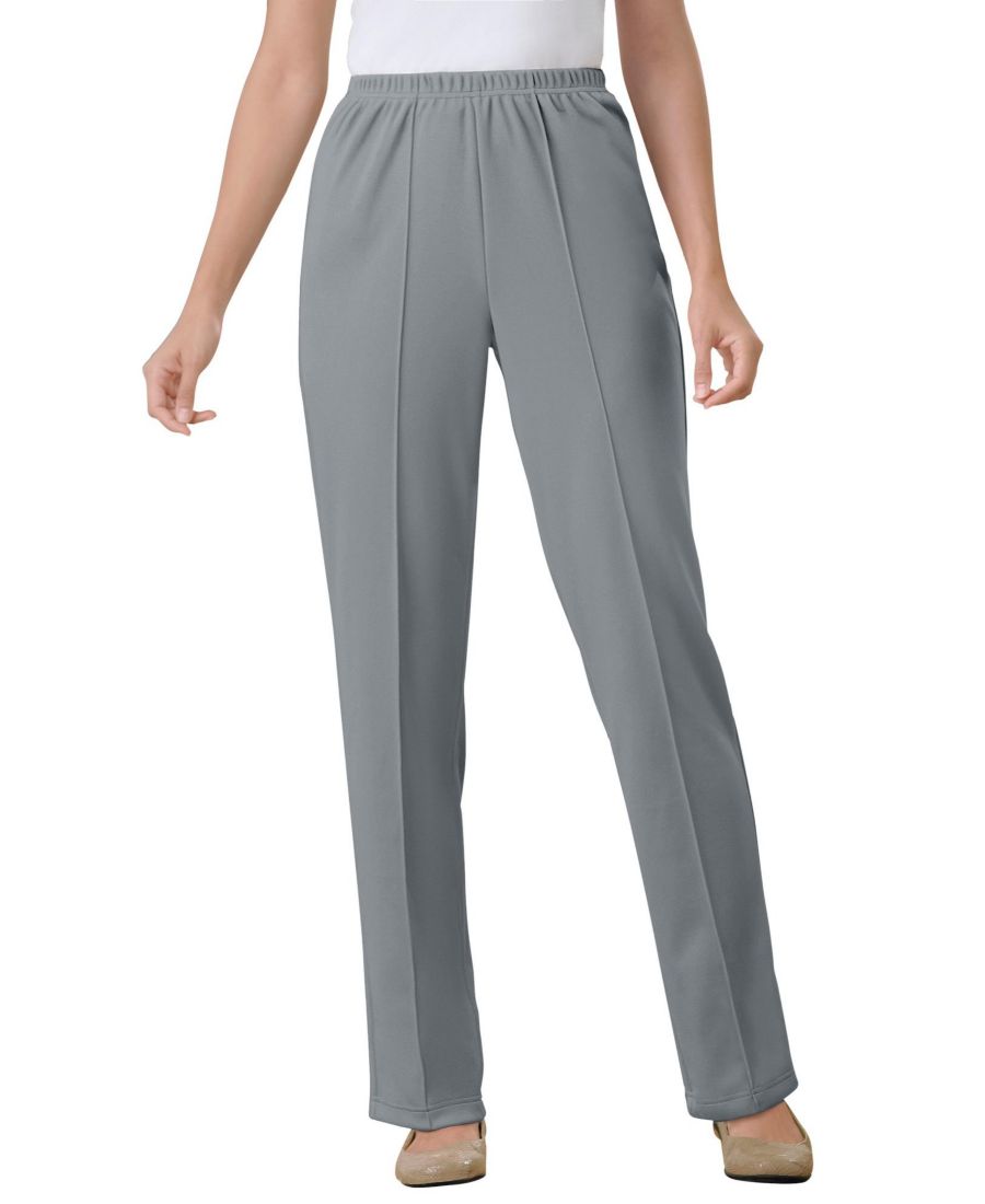 

Женские трикотажные брюки Within с эластичным поясом, которые легко надеваются и не требуют особого ухода Woman Within, Gunmetal