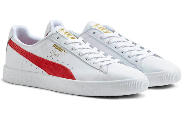 Кроссовки clyde core leather foil 'white cherry' Puma, белый — фото 2