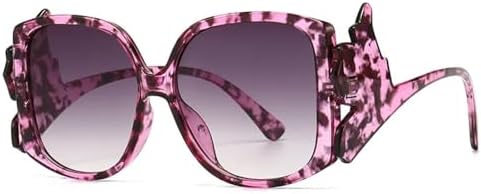 

Разноцветные солнцезащитные очки для женщин в стиле ретро с градиентными линзами, защита от УФ-излучения UV400, синий леопардовый принт, мужские солнцезащитные очки MTZJH, C2 Purple Gray