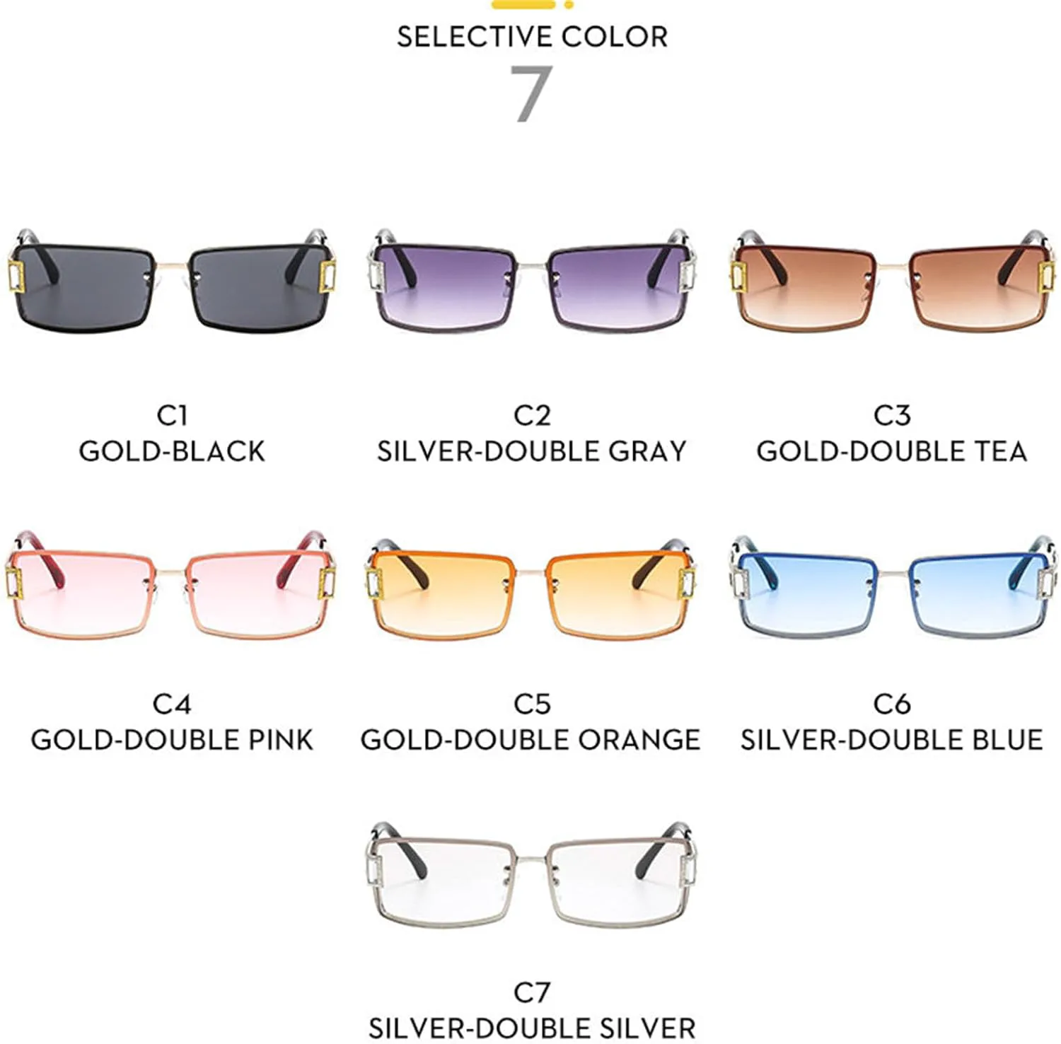 

Солнцезащитные очки Willochra Y2K без оправы, прямоугольной формы, винтажные, с бриллиантами, черные, блестящие, модные женские солнцезащитные очки UV400, C6