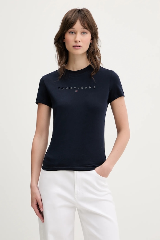 

Хлопковая футболка Tommy Jeans, темно-синий