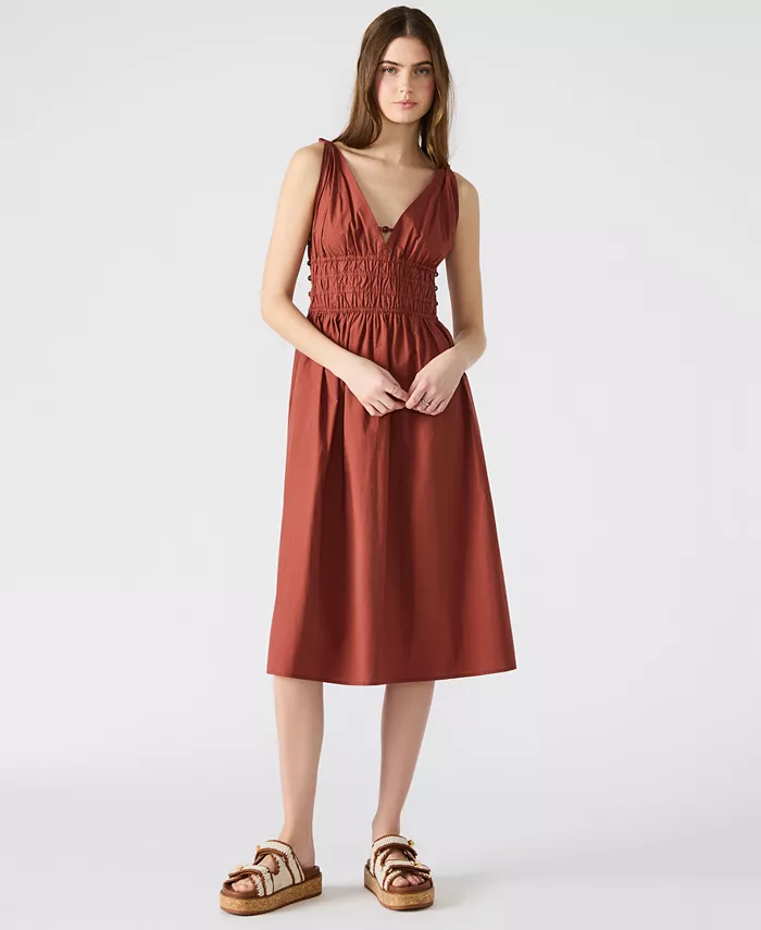 

Женское хлопковое платье миди Kassie Steve Madden, красный