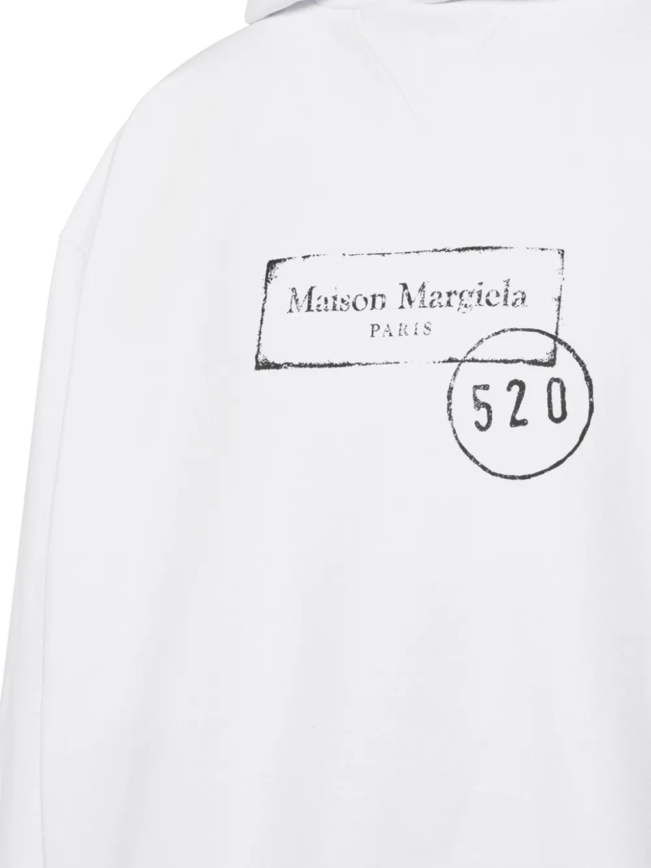 Толстовка с капюшоном из хлопка Maison Margiela, белый — фото 3