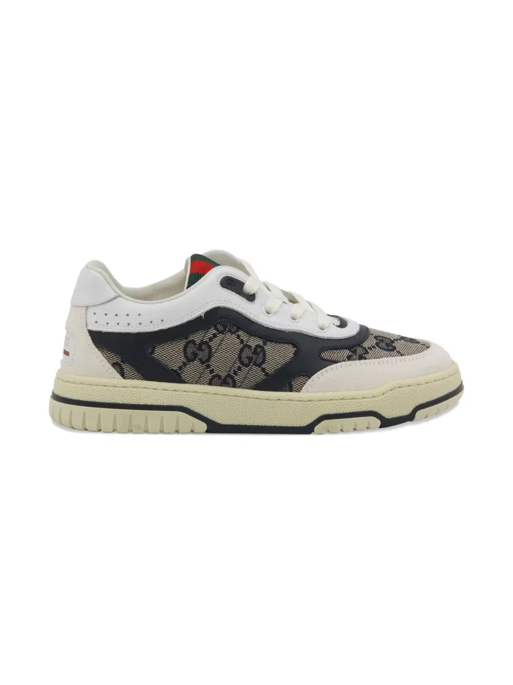 Кожаные кроссовки Re-web gg-monogram Gucci Kids, белый — фото 2