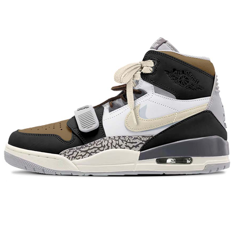 

Кроссовки Jordan Legacy 312 Vintage Basketball Shoes Men High-top Beige, коричневый