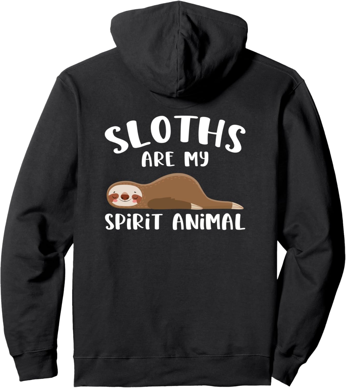 

Толстовка с надписью «Ленивецы - мои тотемные животные» Sloth Tees, черный