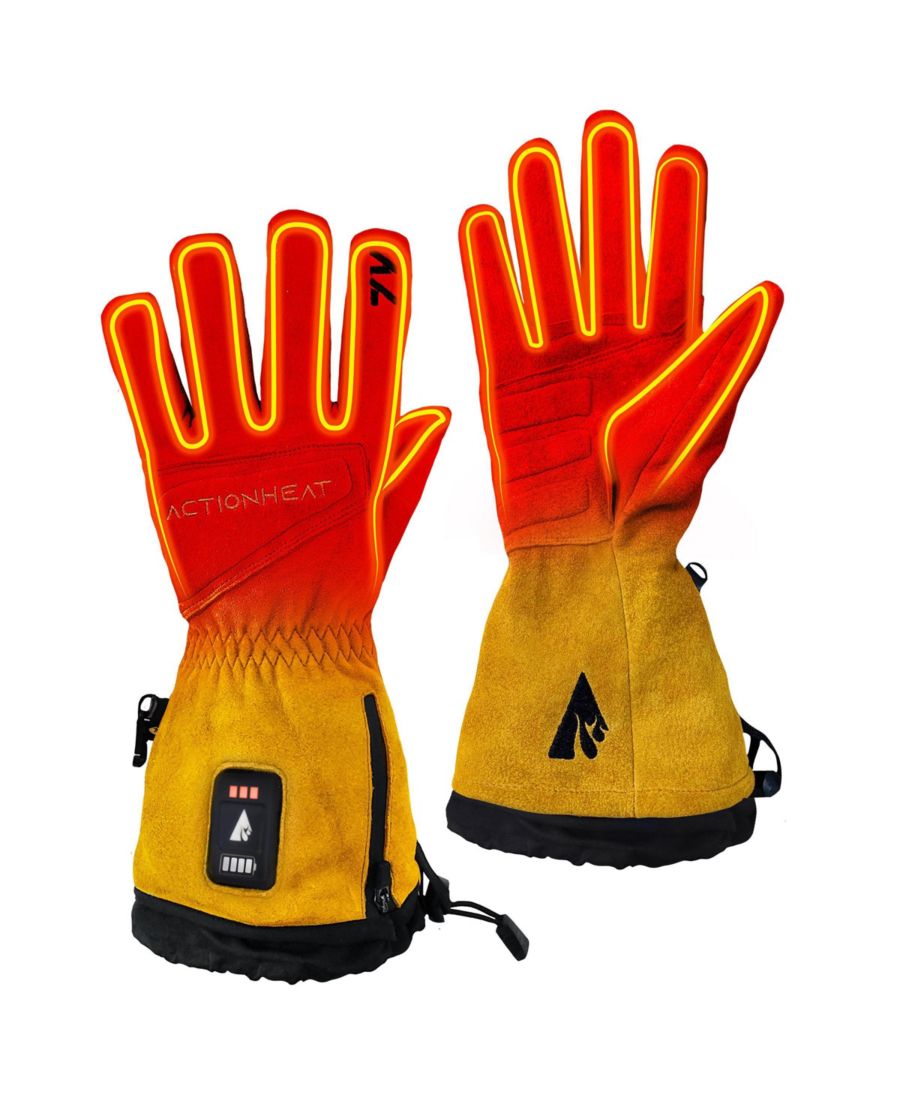 

Мужские рабочие перчатки с подогревом из прочной кожи 7V - унисекс ActionHeat, Yellow