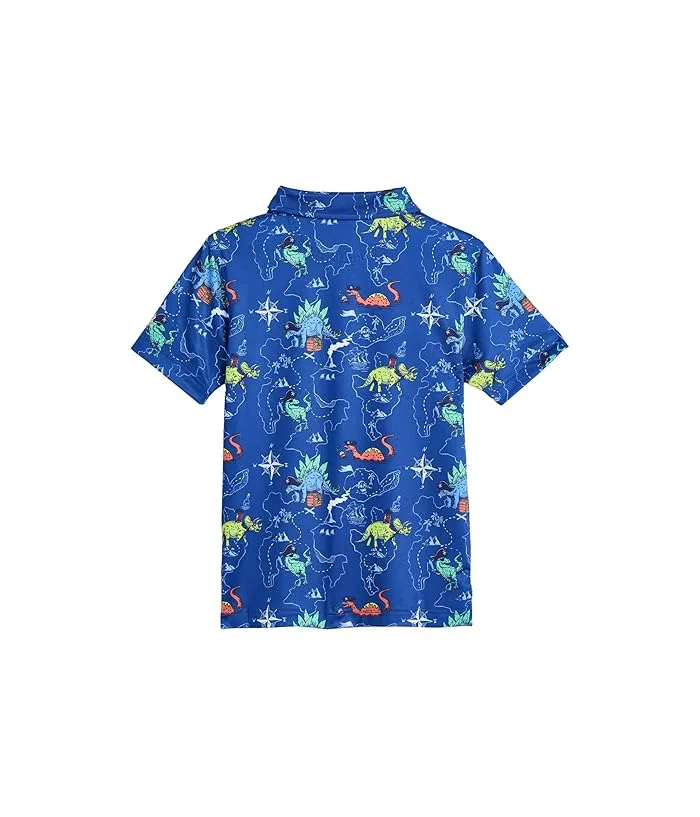 Повседневная футболка с динозавром The Lil Rex Marks The Spot Chubbies Kids, Bright Blue/Pattern Base — фото 2