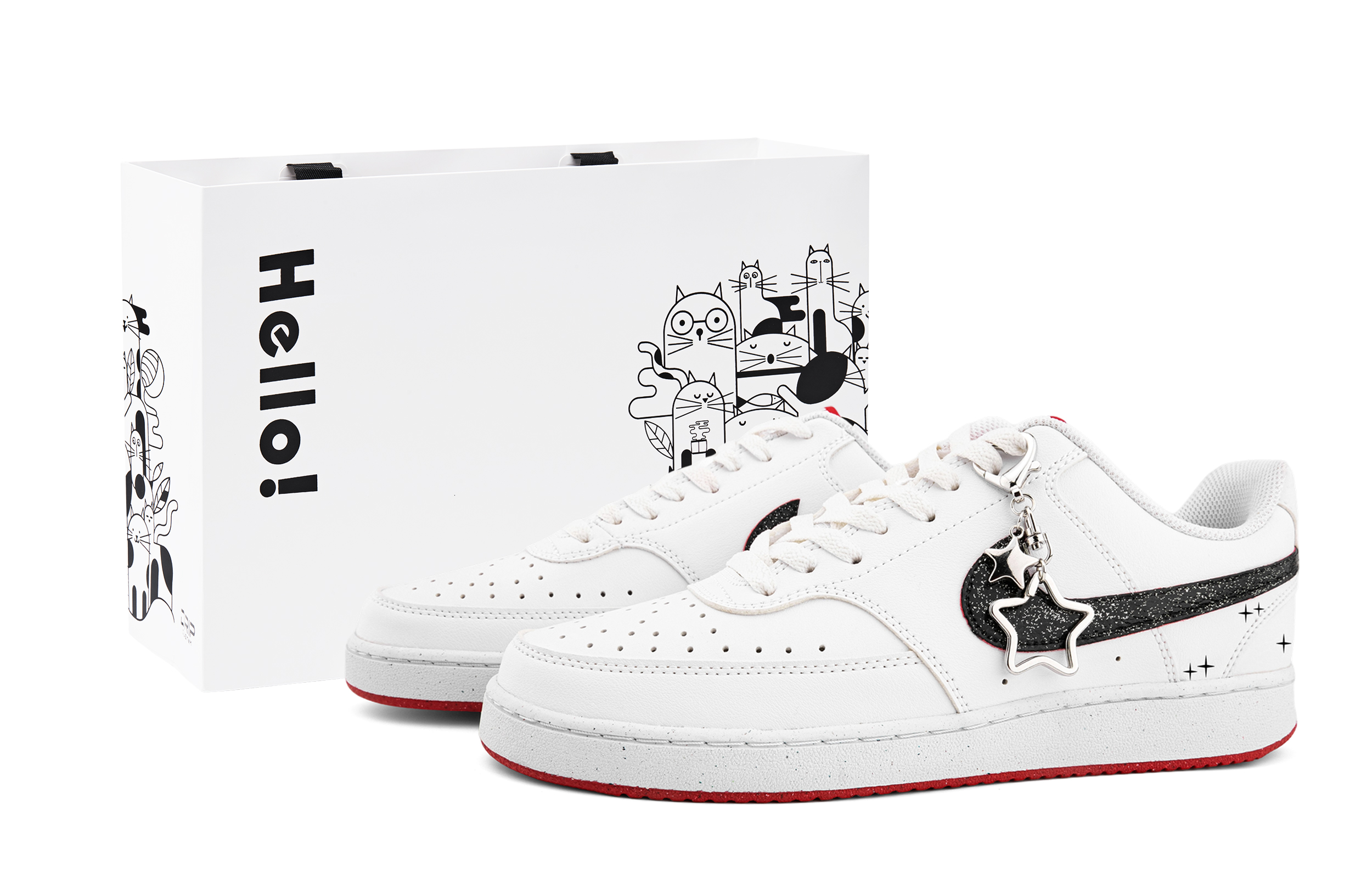 

Nike Кроссовки для скейтбординга Court Vision Low Top, белые, мужские