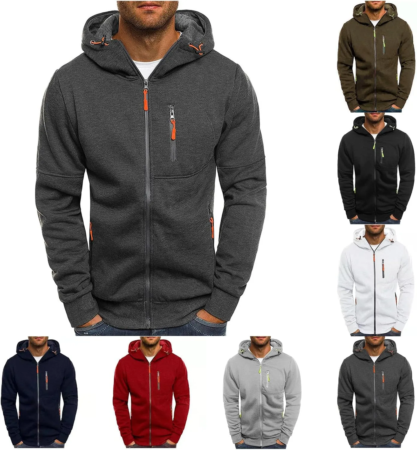 

Мужской оверсайз худи на молнии с флисовой подкладкой Thatrich