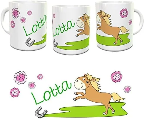 Кружка Kilala Name Mug Horse с именем для девочки Kinderlampenland — фото 2