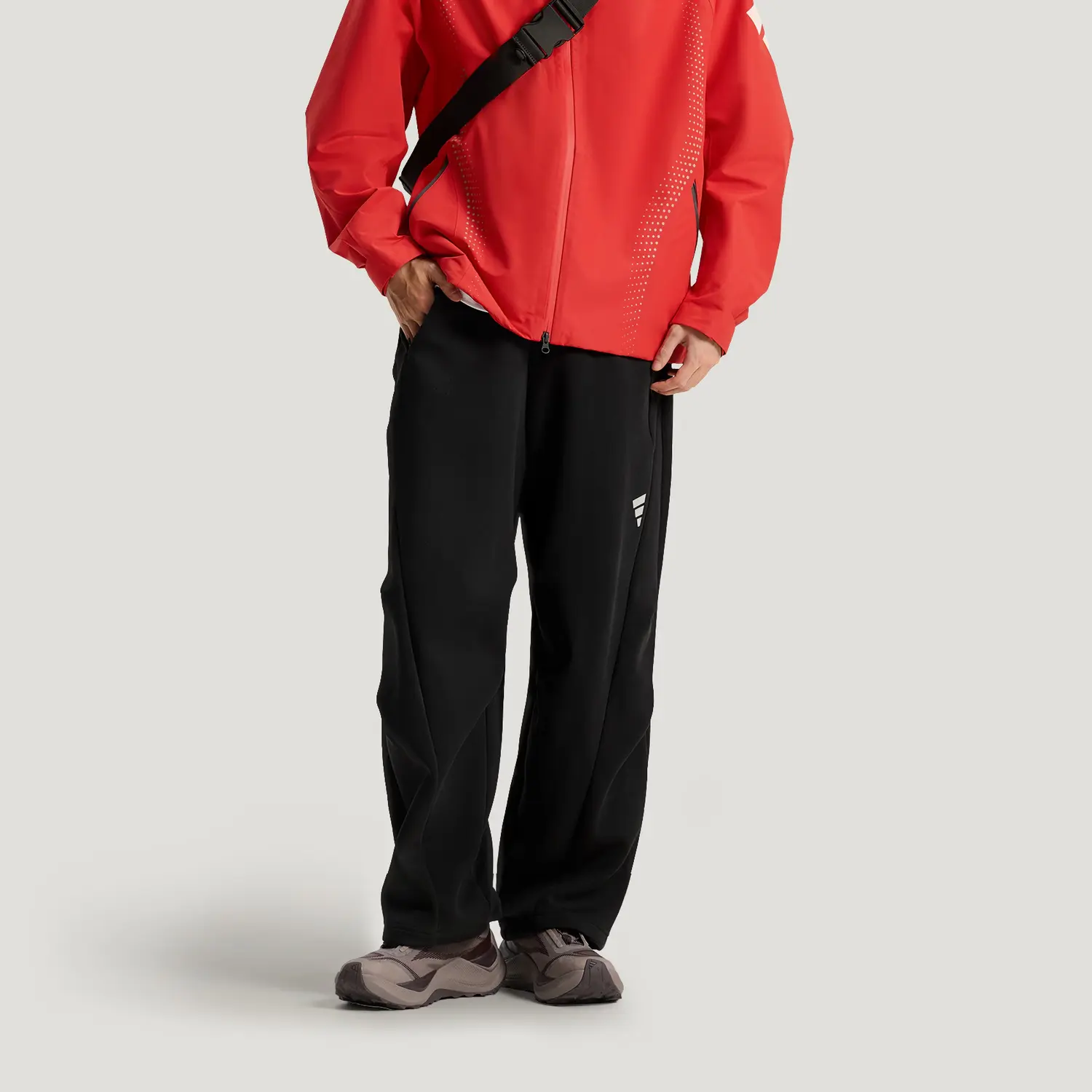 Спортивные штаны FOS FW25, вязаные спортивные штаны Future Style для мужчин Adidas, черный — фото 4