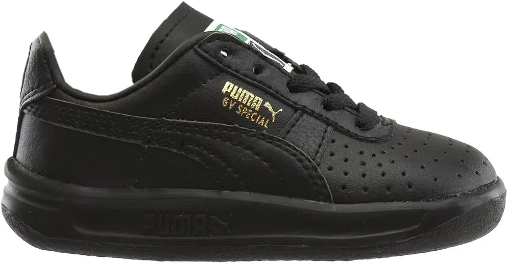 Кроссовки детские PUMA, черный/черный/металлик голд — фото 2