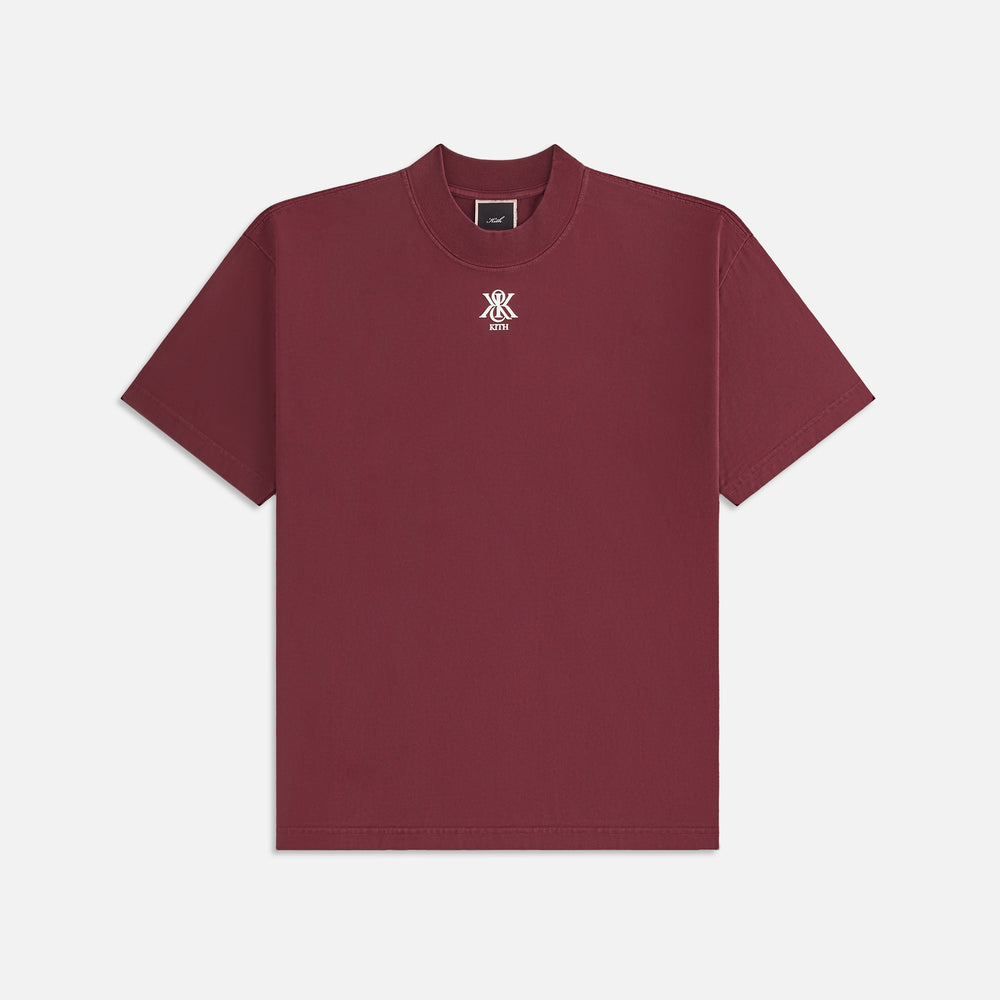 

Футболка Kith Women Mock Neck Crest Vintage Tee, цвет Magma