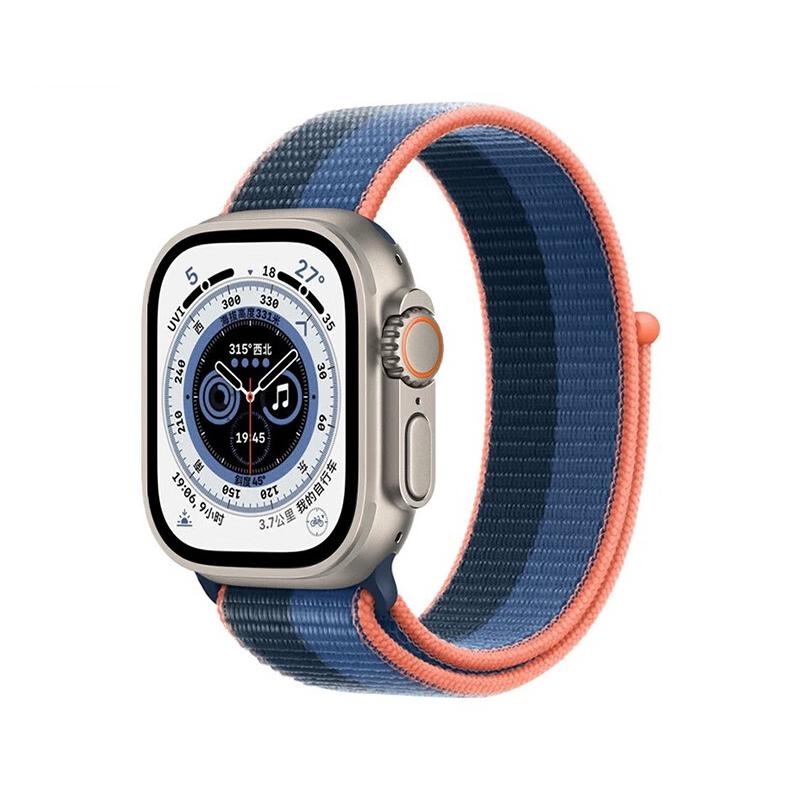 

Biaodaige Часы Strap Apple Compatibility Nylon Material, Sparrow Feather Blue & Dark Blue Color