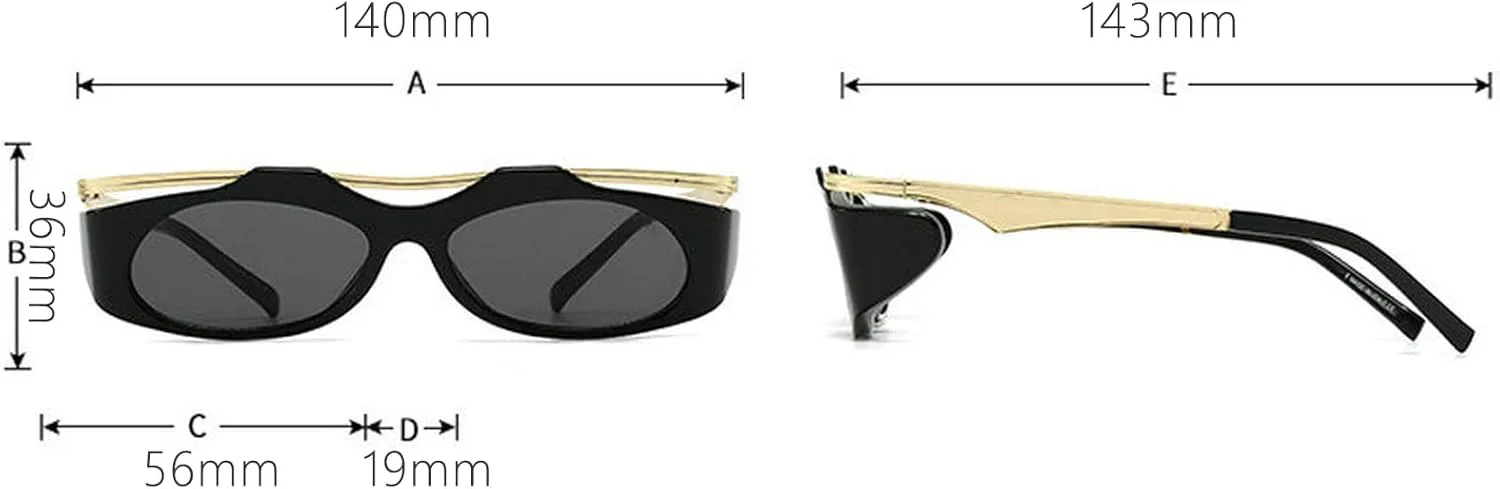 

Helena Модные ретро-солнцезащитные очки в стиле 90-х, нестандартной формы, женские и мужские, винтажные, овальная оправа, панк, маленькие прямоугольные очки S68, C1