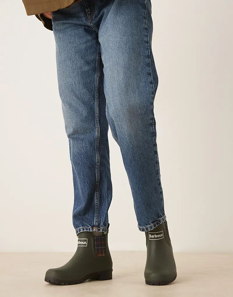 Сапоги Barbour Kingham Chelsea Welly оливково-зеленого цвета — фото 2