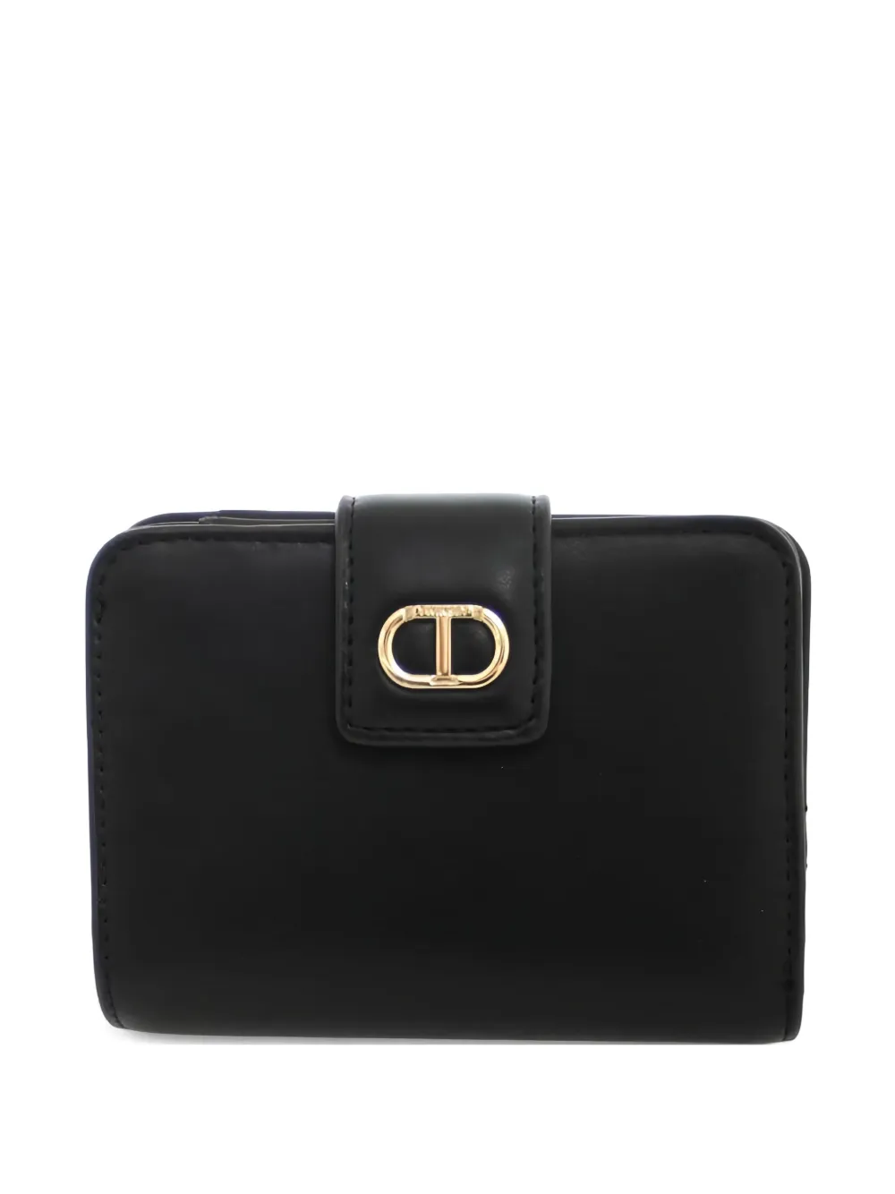 

Золотистый кошелек Oval-T TWINSET, черный