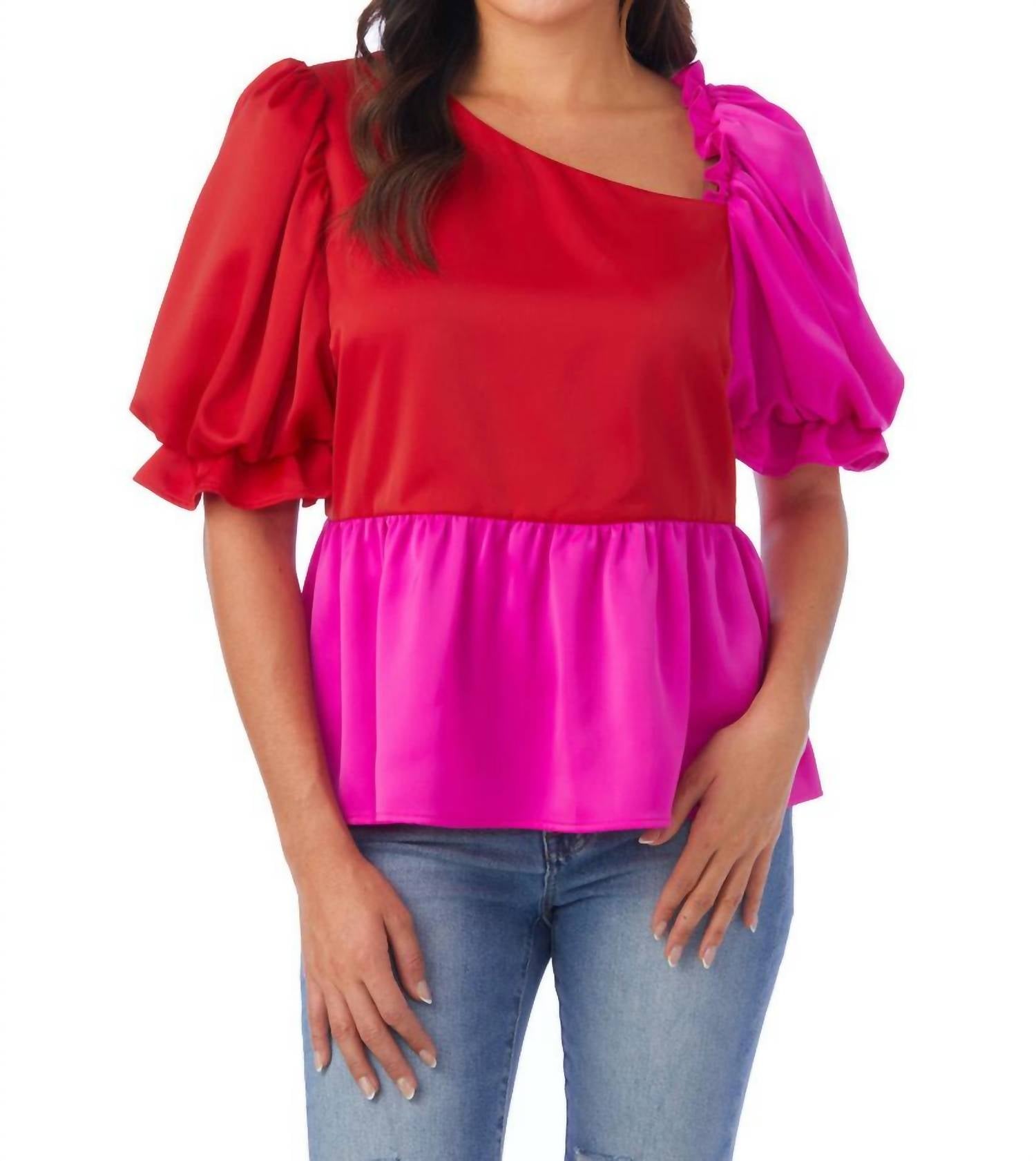 

Топ Rooney в цвете Mollie Pink/Lollipop Red Crosby by Mollie Burch