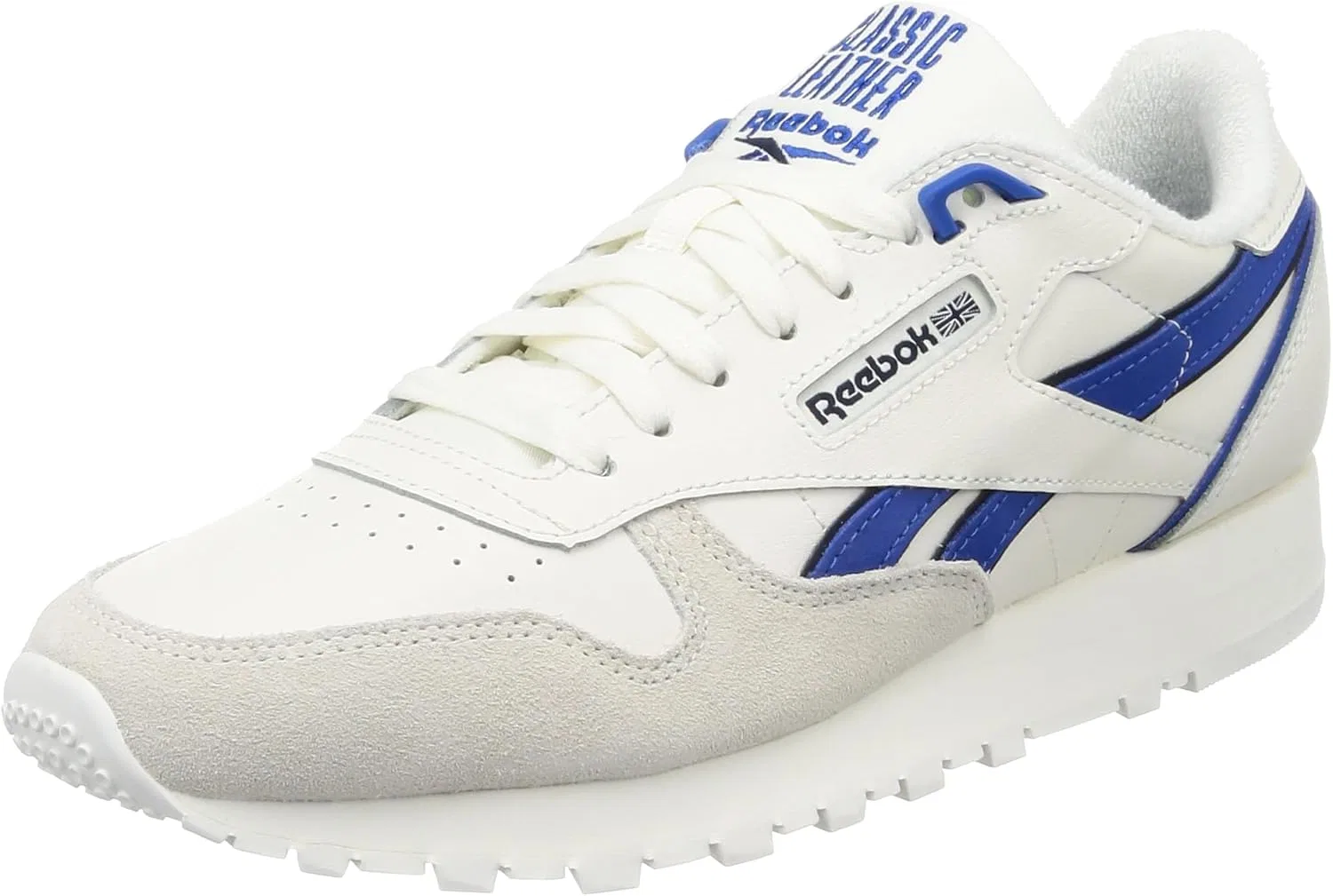 Классические кожаные кроссовки Reebok унисекс, Chalk Vecblu Vecnav