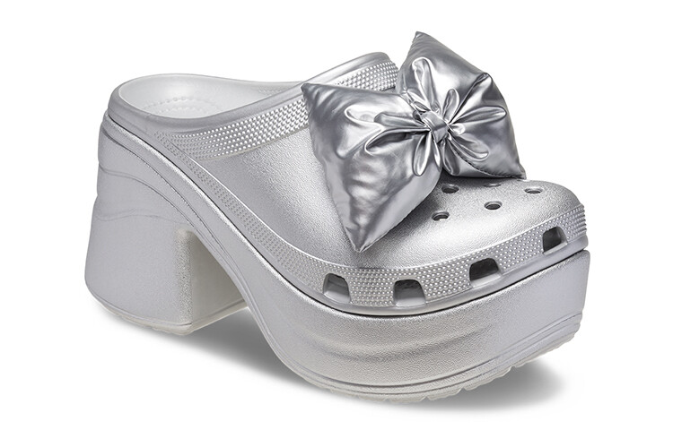 

Сабо Crocs для женщин, Metallic Silver/Volt/Black