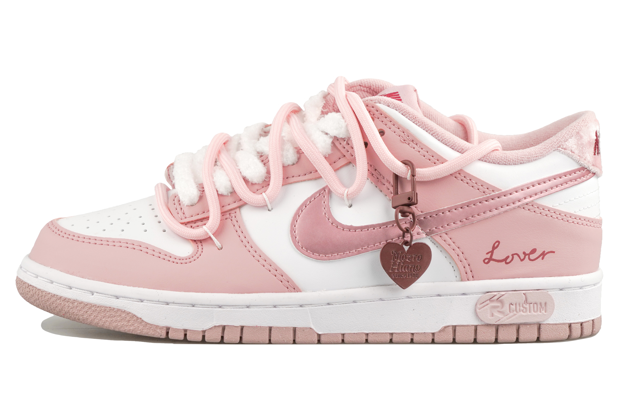 Детские кроссовки для скейтбординга Dunk Low Top для подростков Nike, розовый — фото 2
