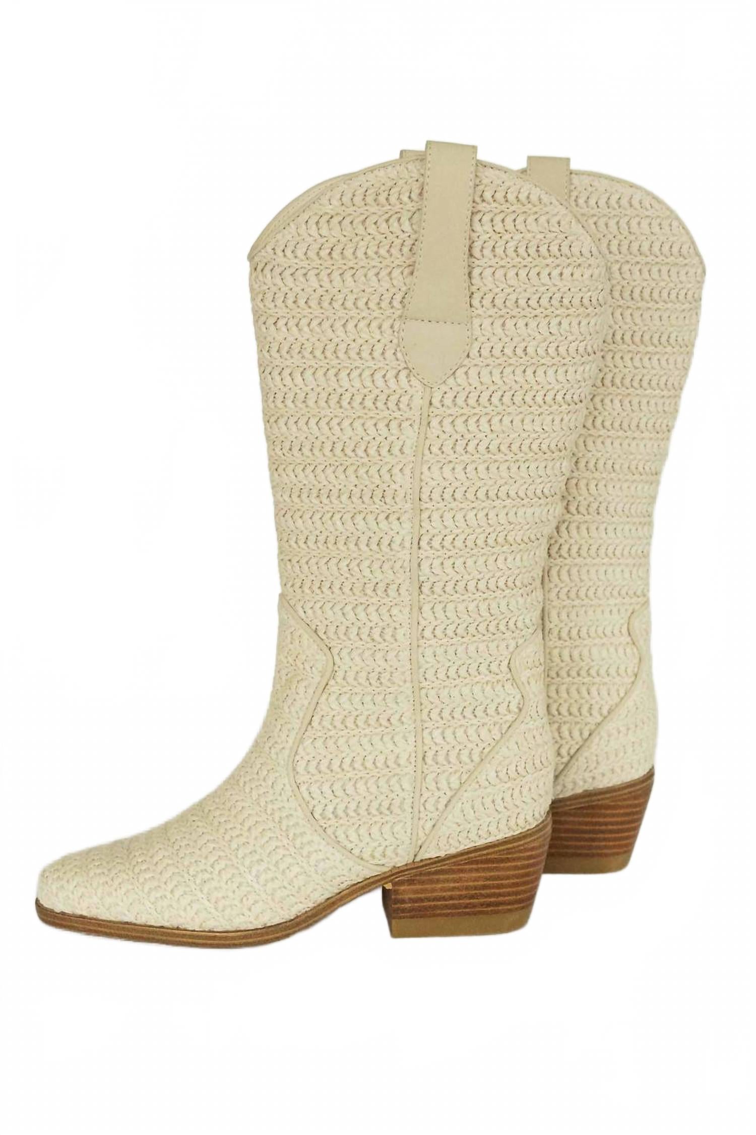 Женские кожаные ботильоны Jenah из рафии в цвете кости Mia Shoes, Bone
